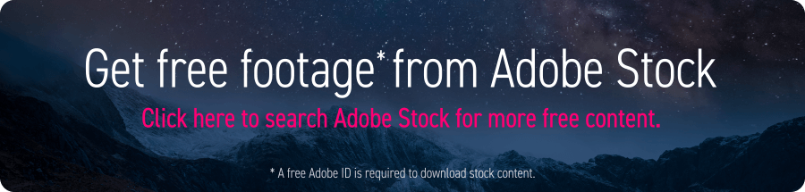 Adobe Stock Free Footage Banner